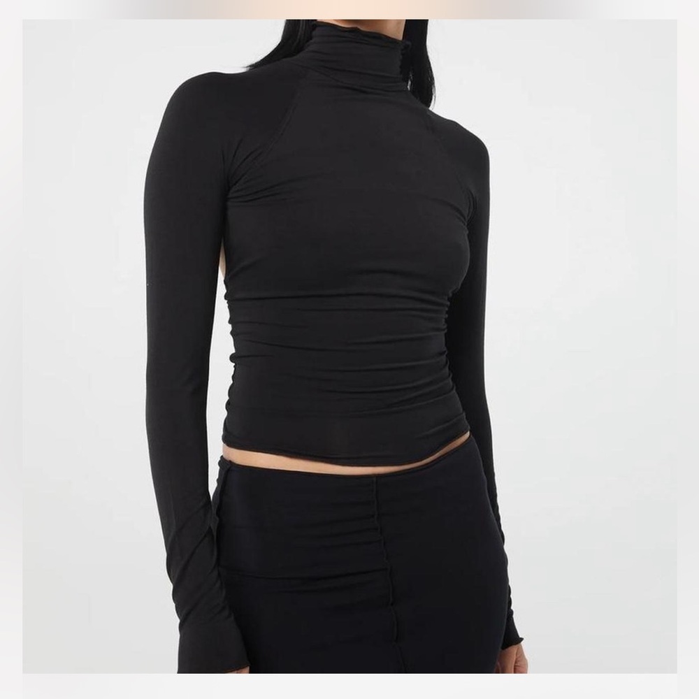 The line by K Black Turtleneck Long Sleeve Top